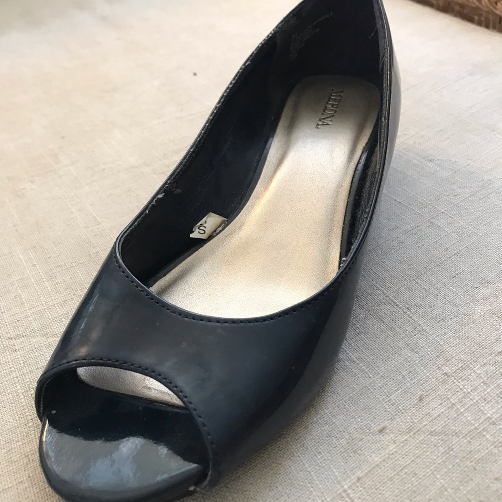 Navy peep toe edge heels- Target